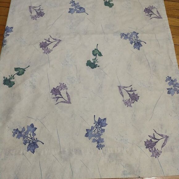 VTG Westpoint Stevens Twin Fitted Flat Sheet Set Blue Floral  Cotton Blend - Picture 2 of 11